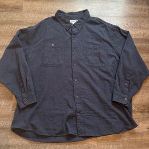 Duluth Trading Co. Free Swingin' Flannel Relaxed Fit Shirt Blue 4XL